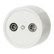 Розетка R/TV-SAT оконечная, пластик, цвет слоновая кость B1-305-211