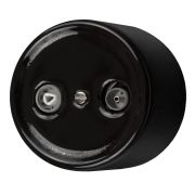 Розетка R/TV-SAT проходная, керамика, цвет черный B1-304-03