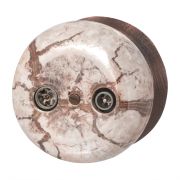 Розетка TV/R-SAT оконечная Фаберже, керамика, цвет мрамор золото B2-305-090/18