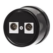 Розетка телевизионная двойная, оконечная, пластик, цвет черный B1-306-23