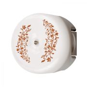 Распределительная коробка 78 мм, керамика, цвет белый, декор D206/2 (4 кабельных ввода в комплекте) B1-521-01-D206/2-K