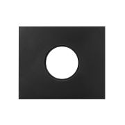 Рамка 1 постовая, скрытый монтаж, Шедель Бриз, пластик, цвет Черный матовый BF6-610-23M