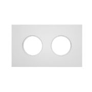 Рамка 2 постовая, скрытый монтаж, Шедель Бриз, пластик, цвет Белый матовый BF6-620-21M