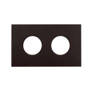 Рамка 2 постовая, скрытый монтаж, Шедель Бриз, пластик, цвет Коричневый матовый BF6-620-22M