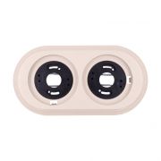 Рамка 2-х постовая, пластик, цвет Песочное золото BF1-620-24