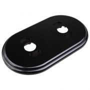 Рамка 2-местная R, пластик, черный RF1-620-23