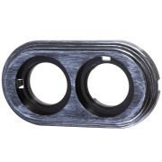 Рамка 2-х постовая, пластик, Серебряный Век BF1-620-11/PL