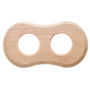 Рамка 2-х постовая для скрытого монтажа (дерево, Натурэль) BF8-620-10