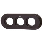 Рамка 3-х постовая, пластик, цвет Коричневый BF1-630-22