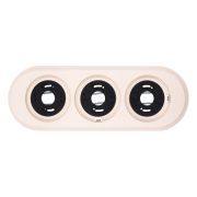 Рамка 3-х постовая, пластик, цвет Песочное золото BF1-630-24