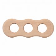 Рамка 3-х постовая для скрытого монтажа (дерево, Натурэль) BF8-630-10