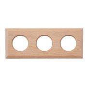 Рамка 3-х постовая для скрытого монтажа (дерево, Натурэль) BF4-630-10