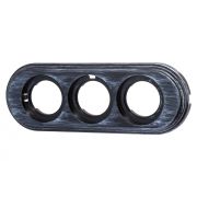 Рамка 3-х постовая, пластик, Серебряный Век BF1-630-11/PL