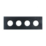 Рамка 4-х постовая, скрытый монтаж, Шедель Форест, дерево, цвет угольно-черный BF7-640-119