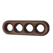 Рамка 4 постовая, накладной монтаж, цвет Старое дерево BF1-640-17