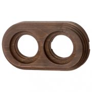 Рамка 2 постовая для открытой проводки (Старое дерево на бревно 260 мм) BFC26-620-17