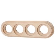 Рамка 4 постовая для открытой проводки (Натурэль на бревно 280 мм) BFC28-640-10