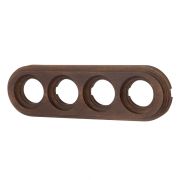 Рамка 4 постовая для открытой проводки (Старое дерево на бревно 260 мм) BFC26-640-17