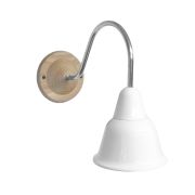 Настенный светильник Кампана 1 плафон, белый, хром 30/10 BS1-21-0101/30/10