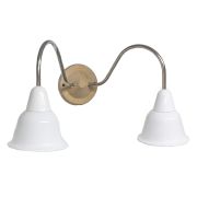 Настенный светильник Кампана 2 плафона, белый, хром 30/10 BS1-22-0101/30/10