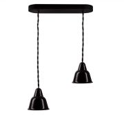 Светильник Кампана, на витом проводе (цвет черный), 2 плафона, черный 73/119 BS1-12-0303/73/119