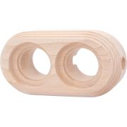 Рамка 2-местная для монтажа с декоративной трубой, бук, цвет натурэль (2 выхода) BF1-620-10/T-2