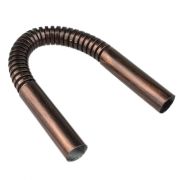 Угол соединительный плавный гофрированный для труб, пвх, цвет Медный Век BTU1-16-16-1