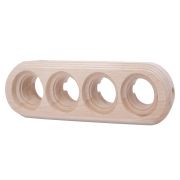 Рамка 4-местная для монтажа с декоративной трубой, бук, цвет натурэль (2 выхода) BF1-640-10/T-2