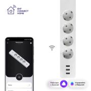 Умный удлинитель c USB Wi-Fi EKF Connect