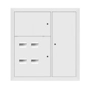 Щит этажный 4 кв. RAL9003 со съемной рамой (1000х950х150) EKF Basic