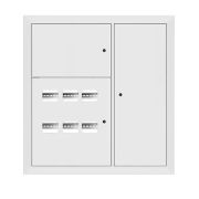 Щит этажный 6 кв. RAL9003 3 окна в ряд по гориз. (1000х950х150) EKF Basic