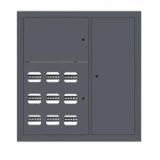 Щит этажный 9 кв. RAL7016 3 окна в ряд по гориз. (1000х950х150) EKF PROxima