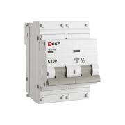 Автоматический выключатель 2P 100А (C) 10kA ВА 47-100 EKF PROxima