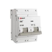 Автоматический выключатель 2P 100А (D) 10kA ВА 47-100 EKF PROxima