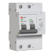 Дифференциальный автомат АД-2 63А/100мА (хар. C, AC, электронный) 6кА EKF PROxima