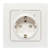 Умная розетка Стокгольм 1-местная 16А белый Zigbee EKF Сonnect