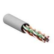 Кабель витая пара TERACOM PRO Cat.6 U/UTP 4 пары solid 23AWG оболочка LSZH нг(А)-HF цвет серый (упак. 305м)