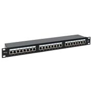 Патч-панель TERACOM CS 19'' Cat.6 1U полный экран STP 24 порта RJ-45 Dual IDC с органайзером