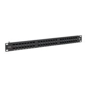 Патч-панель высокой плотности TERACOM PRO 19'' Cat.5E 1U неэкранированная UTP 48 портов RJ-45 Dual IDC с органайзером