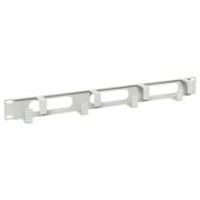 Кабельный органайзер TERACOM 1U 4 кольца с окнами металлический серый