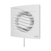 Вентилятор накладной REST D100 сетка, пластиковый обратный клапан, тяговый выключатель ERA