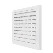 Решетка вентиляционная RRPF фланец D100 разъемная регулируемая 150x150 пластик ERA