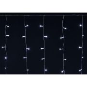 Гирлянда «Бахрома» 4.5х0.7м 200LED бел. IP44 провод прозр. 230В транзит IEK LGDU301-2-200-L3-T-S-44
