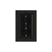 Розетка 2-я Karea LINE STAR с заземл. чер. Makel 86054082