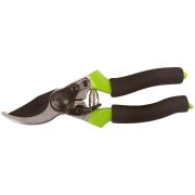 Секатор режущие кромки внахлест тефлон. покрытие лезвий пластик. ручки с мягкими накладками 215мм FIT 77086