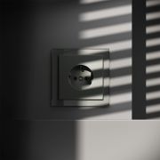 Розетка встраиваемая VOLTUM S70 с заземлением 16А, (титан)