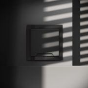 Розетка встраиваемая VOLTUM S70 с заземлением, защитными шторками и крышкой 16А, (черный матовый)