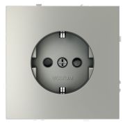 Розетка встраиваемая VOLTUM S70 с заземлением и защитными шторками, 16А, (сталь)