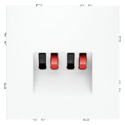 Розетка акустическая встраиваемая VOLTUM S70 4-местная, (белый матовый)