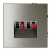 Розетка акустическая встраиваемая VOLTUM S70 4-местная, (шелк)